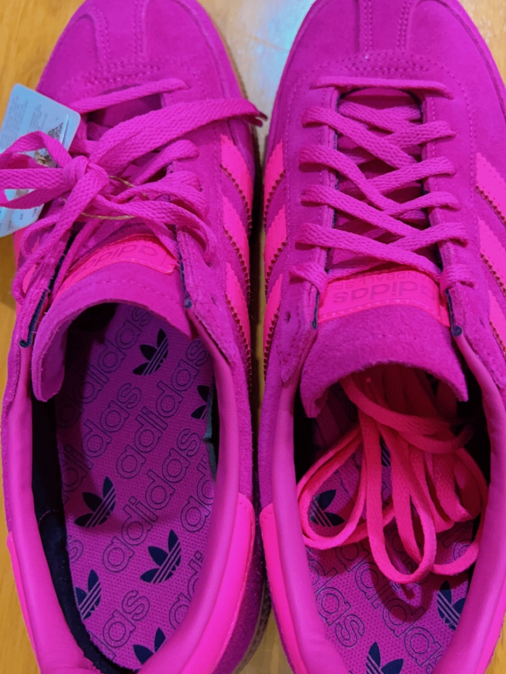 adidas sambas Spezial Suede Sneakers in Fuchsia and Neon Pink - Picture 4 of 5